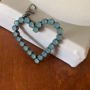 Sabika dialogues heart pendant Pacific opal stones